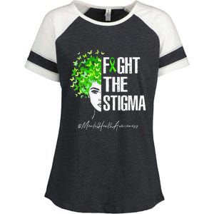 Fight The Stigma Mental Health Awareness Gift Enza Ladies Jersey Colorblock Tee