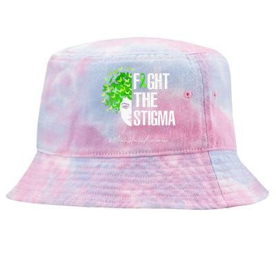 Fight The Stigma Mental Health Awareness Gift Tie-Dyed Bucket Hat