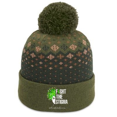 Fight The Stigma Mental Health Awareness Gift The Baniff Cuffed Pom Beanie