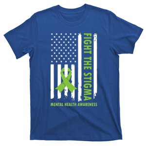 Fight The Stigma Usa Flag Tal Health Awareness Great Gift T-Shirt