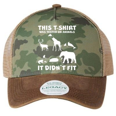 Funny This Shirt Was Tested On Animals It Didn't Fit Legacy Tie Dye Trucker Hat