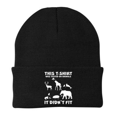 Funny This Shirt Was Tested On Animals It Didn't Fit Beanie