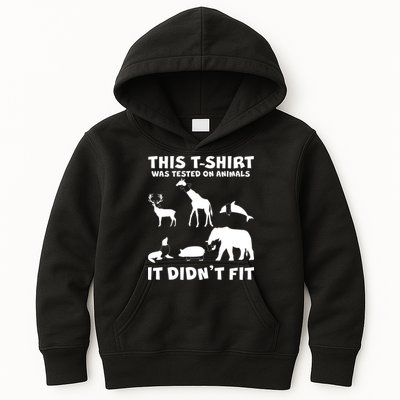 Funny This Shirt Was Tested On Animals It Didn't Fit Kids Hoodie
