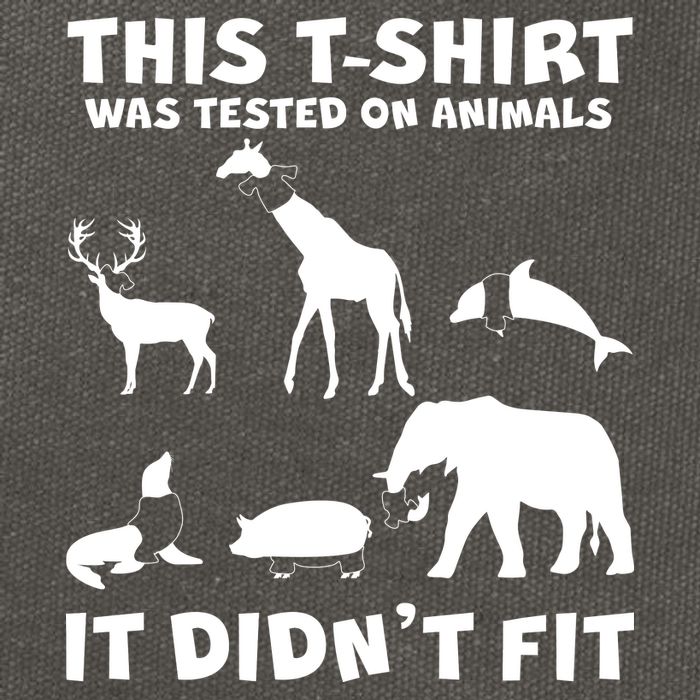 Funny This Shirt Was Tested On Animals It Didn't Fit Cotton Canvas Backpack