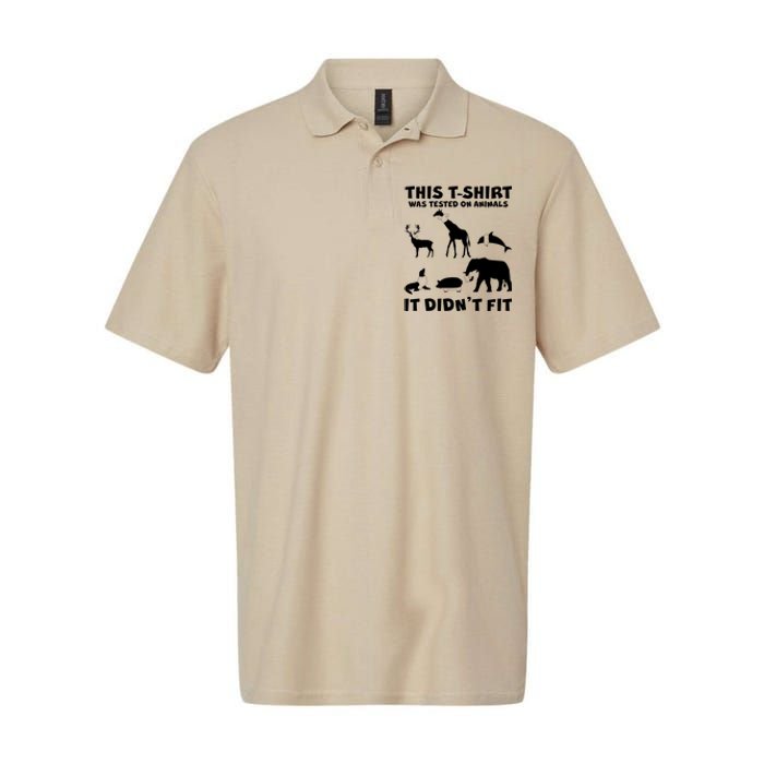 Funny This Shirt Was Tested On Animals It Didn't Fit Softstyle Adult Sport Polo