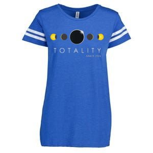 funny Total Solar Eclipse April 8 2024 Phases Enza Ladies Jersey Football T-Shirt