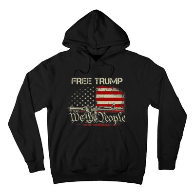 Free Trump Supporter Pro Trump We The People American Flag Hoodie