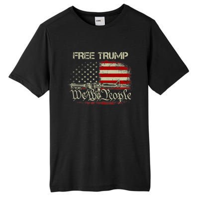 Free Trump Supporter Pro Trump We The People American Flag Tall Fusion ChromaSoft Performance T-Shirt