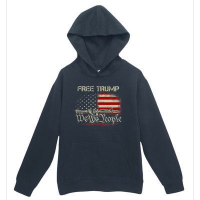 Free Trump Supporter Pro Trump We The People American Flag Urban Pullover Hoodie