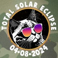 Funny Total Solar Eclipse April 8 2024 Sunglasses Cat Legacy Tie Dye Trucker Hat
