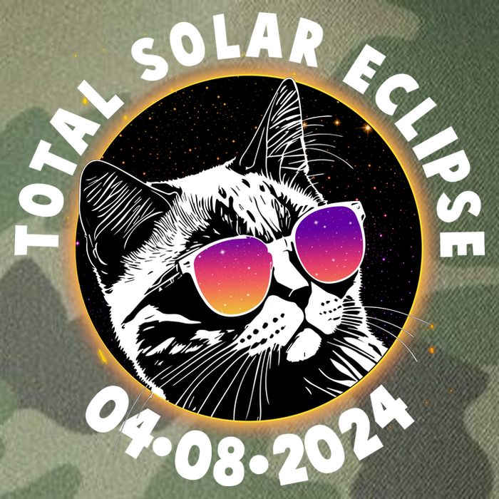 Funny Total Solar Eclipse April 8 2024 Sunglasses Cat Legacy Tie Dye Trucker Hat
