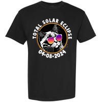 Funny Total Solar Eclipse April 8 2024 Sunglasses Cat Garment-Dyed Heavyweight T-Shirt