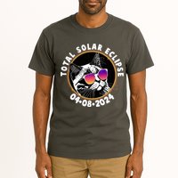 Funny Total Solar Eclipse April 8 2024 Sunglasses Cat Tall T-Shirt