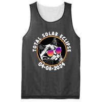 Funny Total Solar Eclipse April 8 2024 Sunglasses Cat Mesh Reversible Basketball Jersey Tank