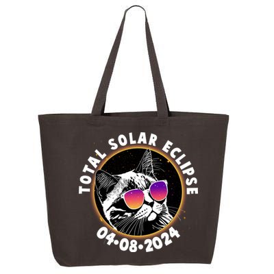 Funny Total Solar Eclipse April 8 2024 Sunglasses Cat 25L Jumbo Tote