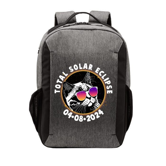 Funny Total Solar Eclipse April 8 2024 Sunglasses Cat Vector Backpack