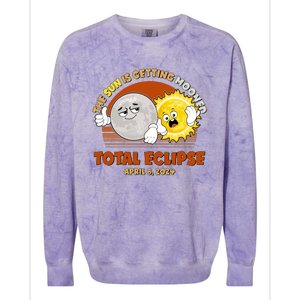 Funny Total Solar Eclipse The Sun Is Getting Mooned April 8 2024 Colorblast Crewneck Sweatshirt