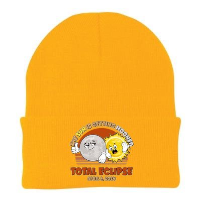 Funny Total Solar Eclipse The Sun Is Getting Mooned April 8 2024 Knit Cap Winter Beanie