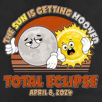 Funny Total Solar Eclipse The Sun Is Getting Mooned April 8 2024 Garment-Dyed Heavyweight T-Shirt