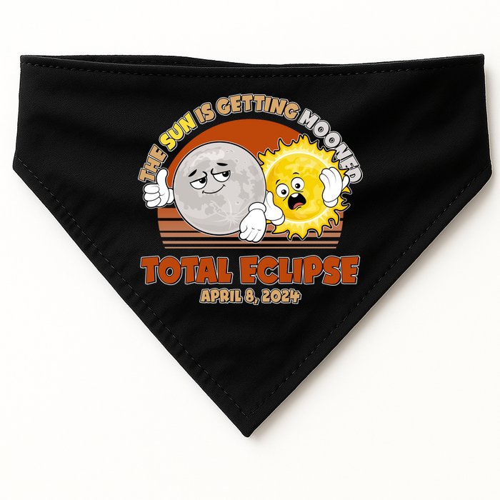 Funny Total Solar Eclipse The Sun Is Getting Mooned April 8 2024 USA-Made Doggie Bandana