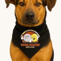 Funny Total Solar Eclipse The Sun Is Getting Mooned April 8 2024 USA-Made Doggie Bandana