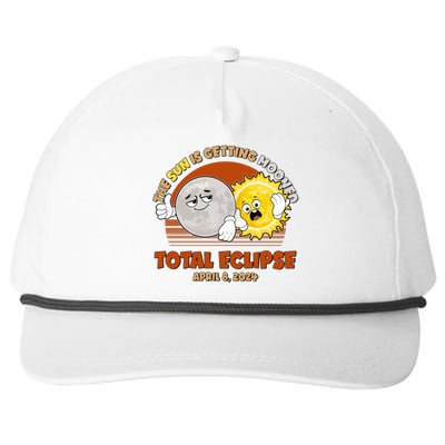 Funny Total Solar Eclipse The Sun Is Getting Mooned April 8 2024 Snapback Five-Panel Rope Hat