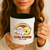 Funny Total Solar Eclipse The Sun Is Getting Mooned April 8 2024 Coffee Mug