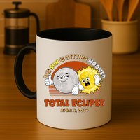 Funny Total Solar Eclipse The Sun Is Getting Mooned April 8 2024 Coffee Mug