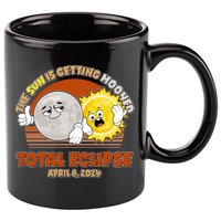 Funny Total Solar Eclipse The Sun Is Getting Mooned April 8 2024 11oz C Handle Ceramic Mug