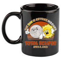 Funny Total Solar Eclipse The Sun Is Getting Mooned April 8 2024 11oz C Handle Ceramic Mug