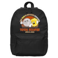 Funny Total Solar Eclipse The Sun Is Getting Mooned April 8 2024 16 in Basic Backpack