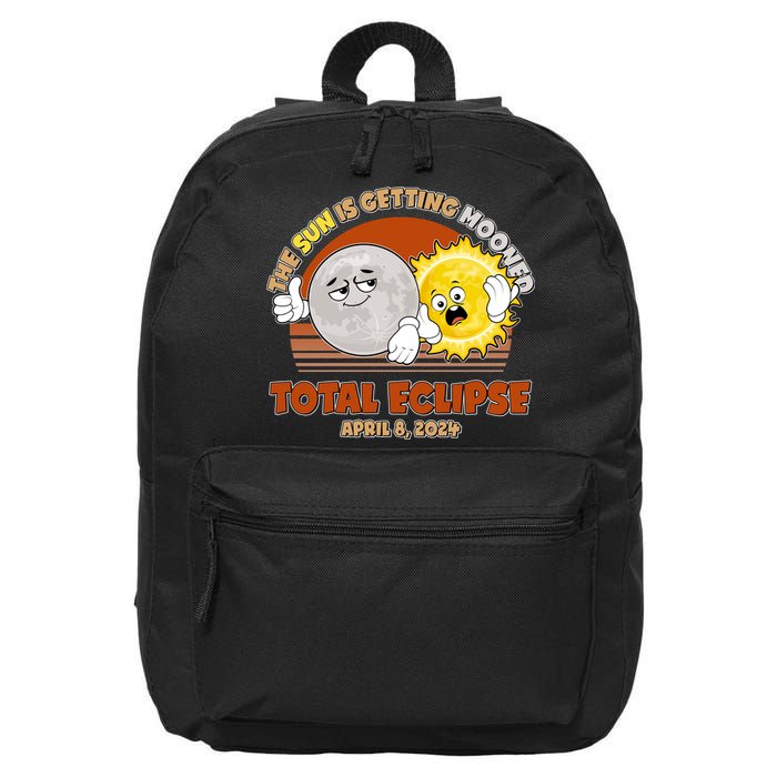 Funny Total Solar Eclipse The Sun Is Getting Mooned April 8 2024 16 in Basic Backpack