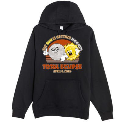 Funny Total Solar Eclipse The Sun Is Getting Mooned April 8 2024 Premium Pullover Hoodie