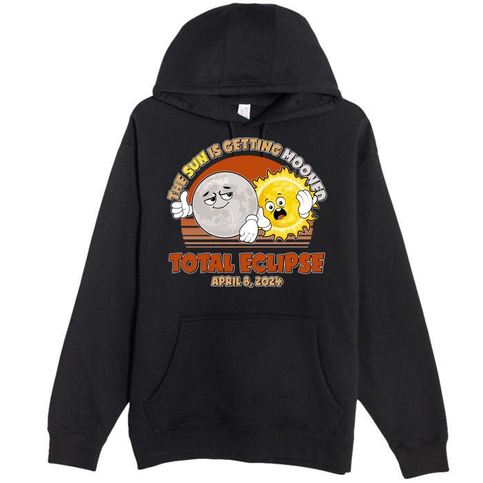 Funny Total Solar Eclipse The Sun Is Getting Mooned April 8 2024 Premium Pullover Hoodie