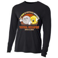 Funny Total Solar Eclipse The Sun Is Getting Mooned April 8 2024 Cooling Performance Long Sleeve Crew