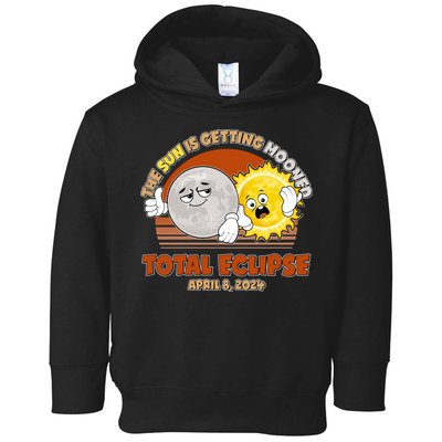Funny Total Solar Eclipse The Sun Is Getting Mooned April 8 2024 Toddler Hoodie