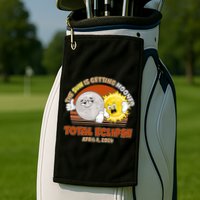 Funny Total Solar Eclipse The Sun Is Getting Mooned April 8 2024 Golf Towel