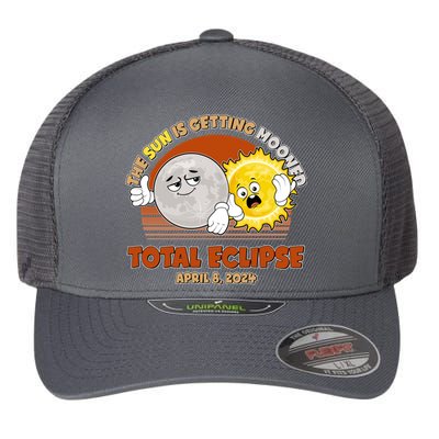 Funny Total Solar Eclipse The Sun Is Getting Mooned April 8 2024 Flexfit Unipanel Trucker Cap