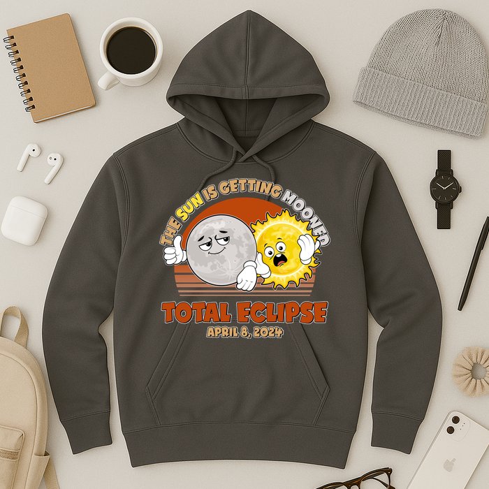 Funny Total Solar Eclipse The Sun Is Getting Mooned April 8 2024 Hoodie