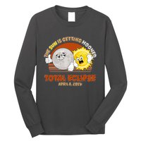 Funny Total Solar Eclipse The Sun Is Getting Mooned April 8 2024 Long Sleeve Shirt