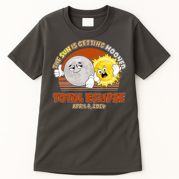 Funny Total Solar Eclipse The Sun Is Getting Mooned April 8 2024 Tall T-Shirt