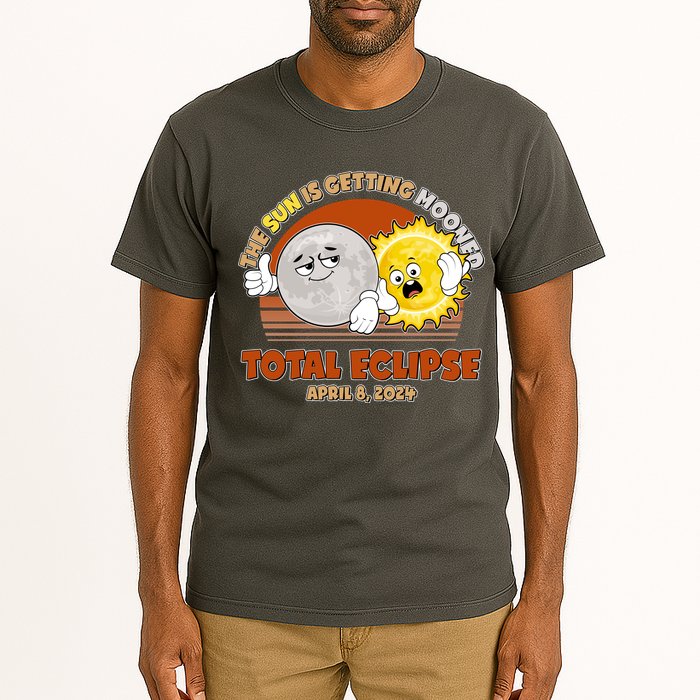 Funny Total Solar Eclipse The Sun Is Getting Mooned April 8 2024 Tall T-Shirt