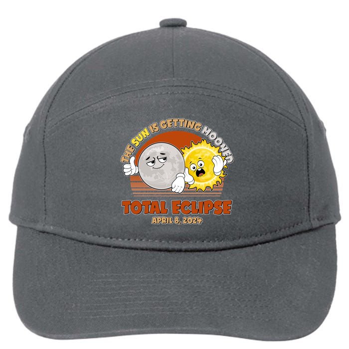 Funny Total Solar Eclipse The Sun Is Getting Mooned April 8 2024 7-Panel Snapback Hat