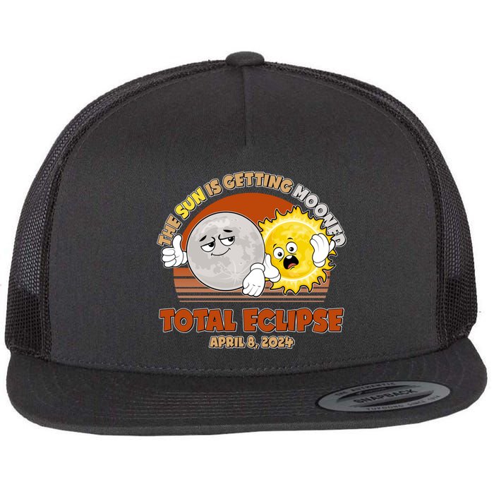 Funny Total Solar Eclipse The Sun Is Getting Mooned April 8 2024 Flat Bill Trucker Hat