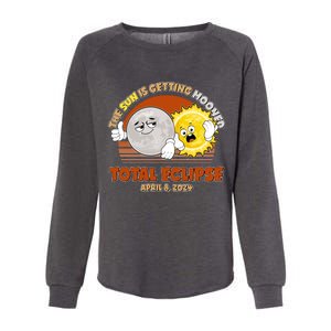 Funny Total Solar Eclipse The Sun Is Getting Mooned April 8 2024 Womens California Wash Sweatshirt