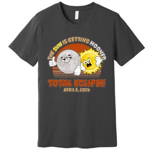 Funny Total Solar Eclipse The Sun Is Getting Mooned April 8 2024 Premium T-Shirt