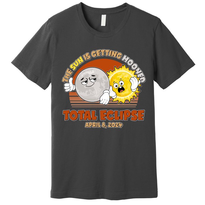 Funny Total Solar Eclipse The Sun Is Getting Mooned April 8 2024 Premium T-Shirt