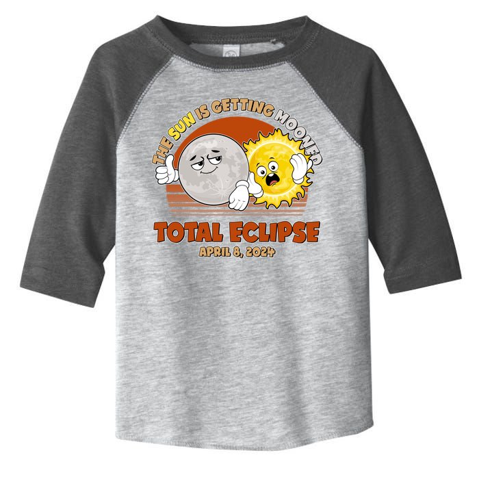 Funny Total Solar Eclipse The Sun Is Getting Mooned April 8 2024 Toddler Fine Jersey T-Shirt