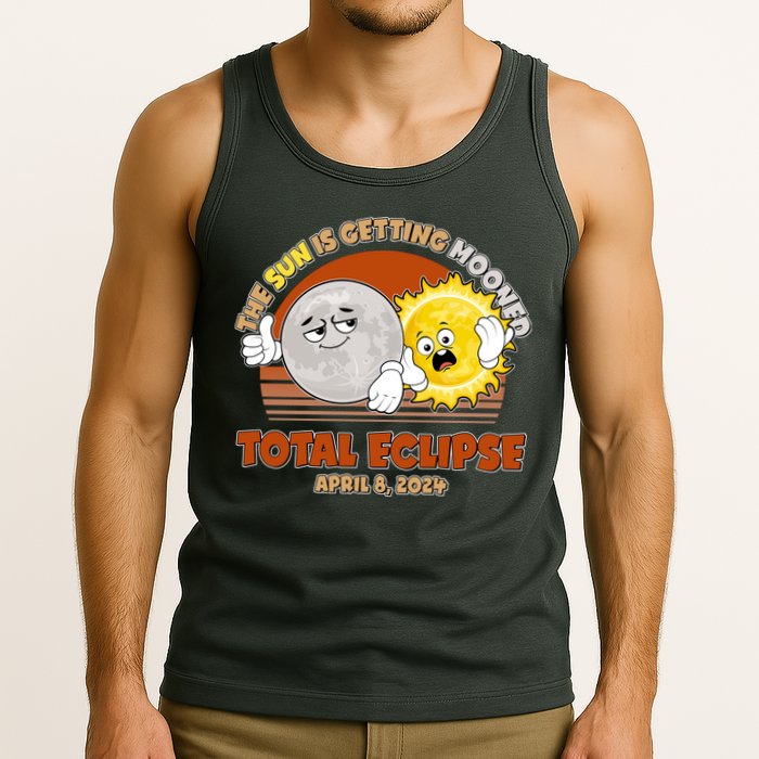 Funny Total Solar Eclipse The Sun Is Getting Mooned April 8 2024 Tank Top
