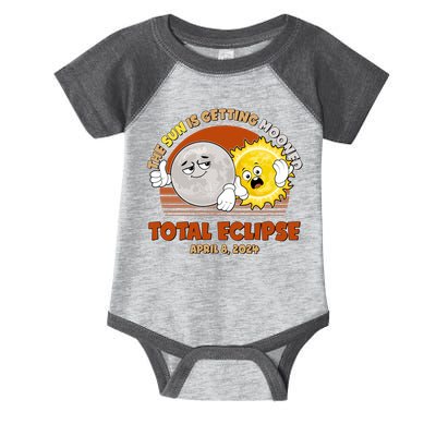 Funny Total Solar Eclipse The Sun Is Getting Mooned April 8 2024 Infant Baby Jersey Bodysuit